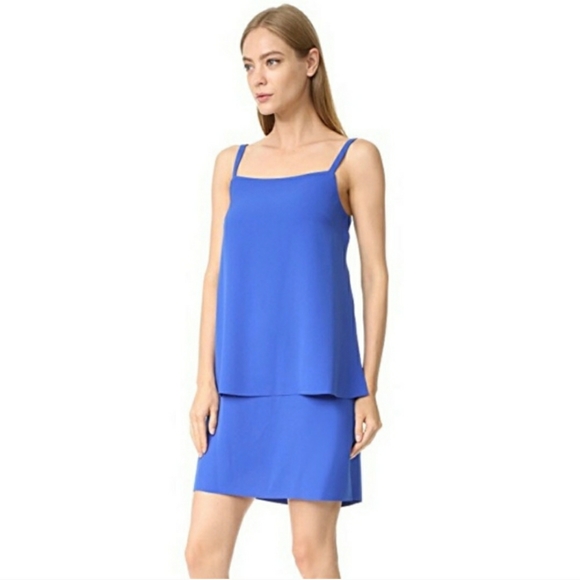 new Jason Wu Grey Shift Dress Layered Color Block Blue Size 8 - Picture 2 of 9